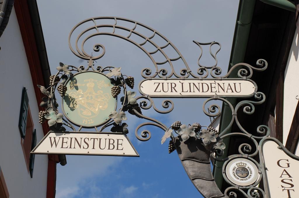Hotel Zur Lindenau Rüdesheim am Rhein Exterior foto